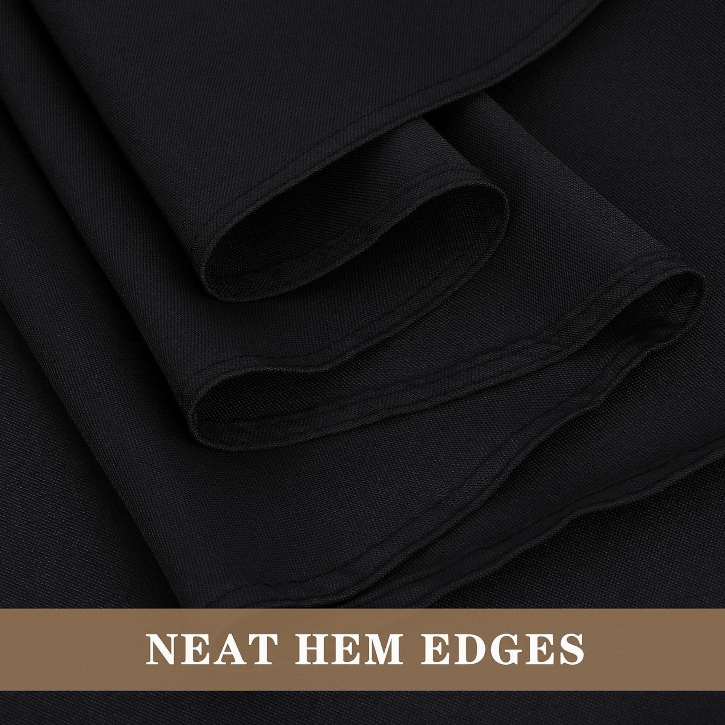 Fitable 6 Pack Black Round Tablecloths - 120 Inches in Diameter - Stain Resistant and Washable Table Clothes, Polyester Fabric Table Covers for Wedding, Party, Banquet, Formal Events