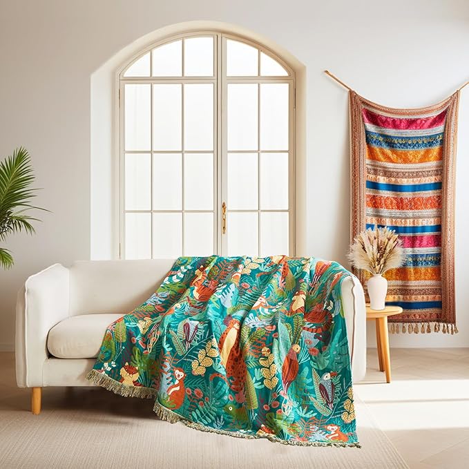 LUTBM Throw Blanket for Bed Couch Sofa Soft Cotton Twin Summer Blankets for - Image 4