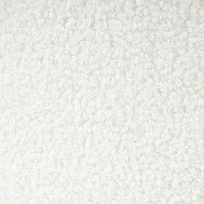HomePop Round Transitional Faux Sheepskin Fabric Storage Ottoman|Homepop Home - Image 11