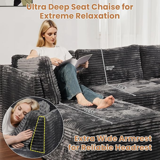 ovios 32.7 inches Ottoman Seat Module - Image 7