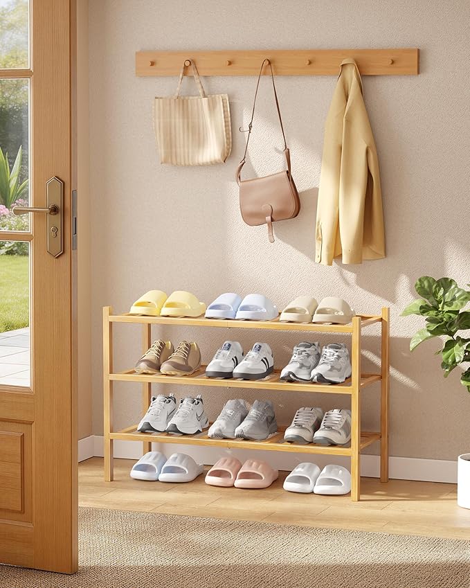 Kitsure Bamboo Wooden Shoe Rack - Image 2