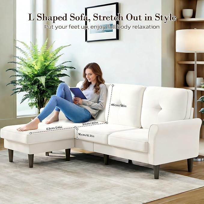 Welzona Sectional Couches for Living Room, L Shaped Couch - Image 3