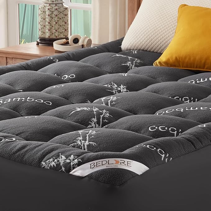 BEDLORE Queen Mattress Topper Viscose Derived from Bamboo, Thick Pillow Top by Bedlore