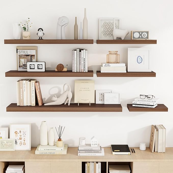 Acovy 16 Inch Floating Shelves, Wooden Shelves - Image 8