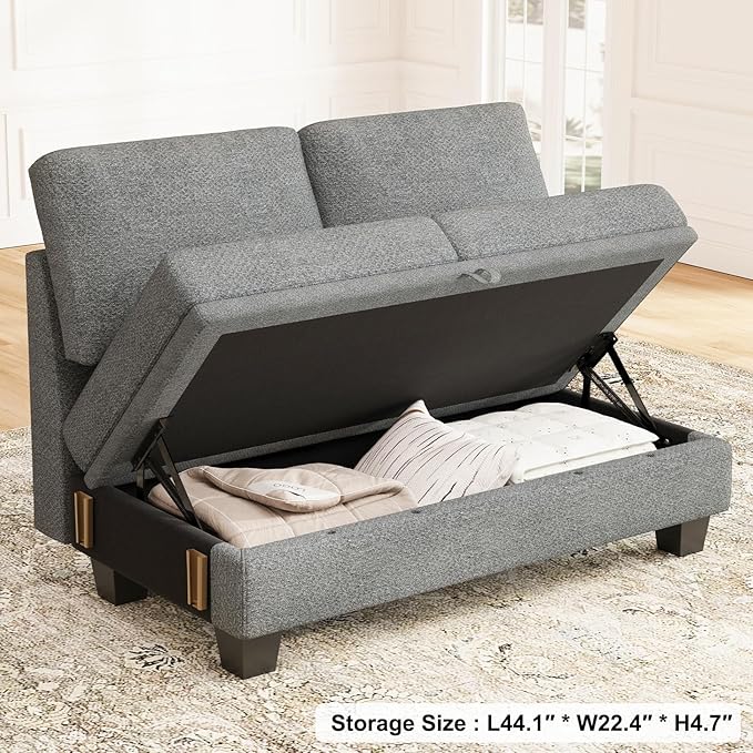 Belffin 45.6” Chenille Loveseat Module - Image 3