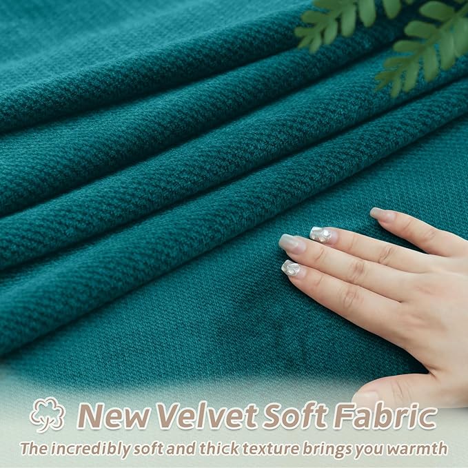 Arfntevss Sectional Recliner Couch Covers Velvet Corner Sectional Sofa Cover - Image 4