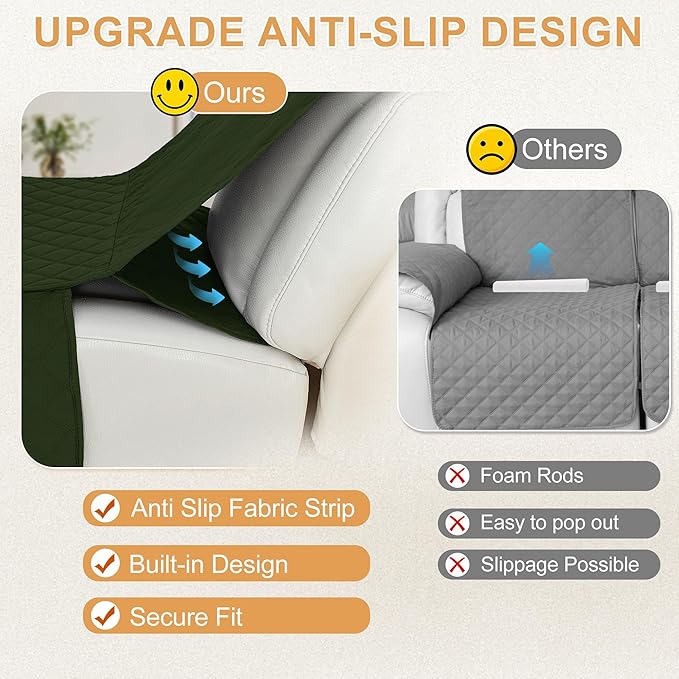 HDCAXKJ Reclining Sectional Couch Covers L Shape Recliner Sofa Middle Console - Image 3