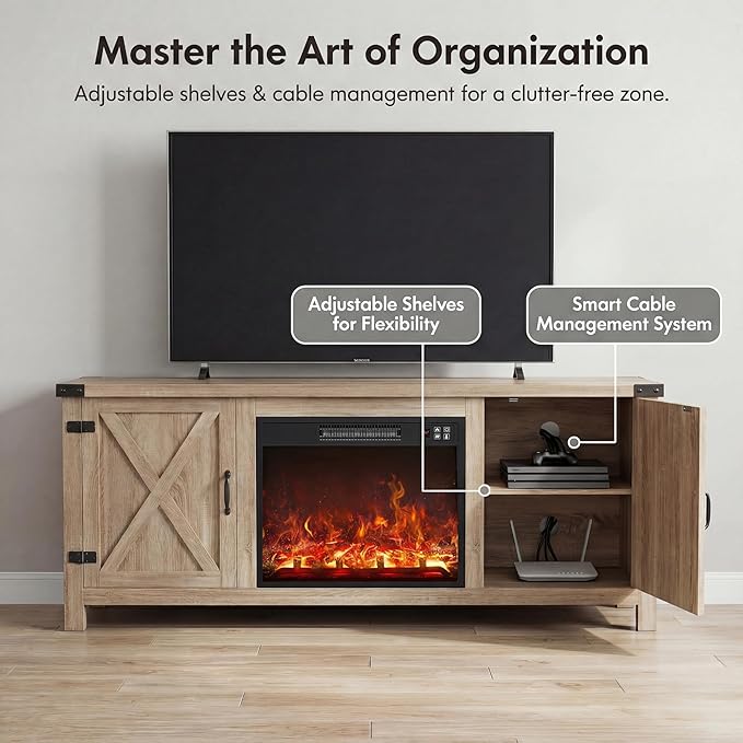 YESHOMY Fireplace TV Stand - Image 3