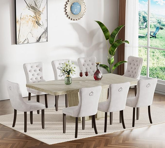 Henf 9 Pieces Extendable Dining Table Set by Henf