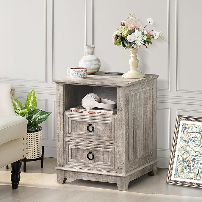 Joaxswe 18" Farmhouse Night Stands Set of 2 - Image 7
