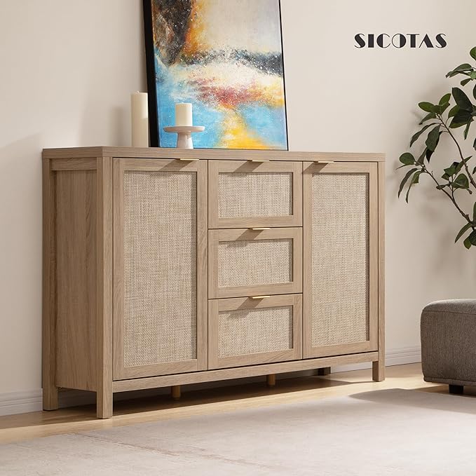 SICOTAS 52" Larger Sideboard Buffet Coffee Bar Cabinet - Image 7