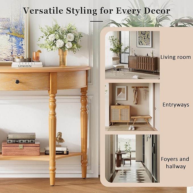 LUMISOL Half Moon Console Table - Image 6