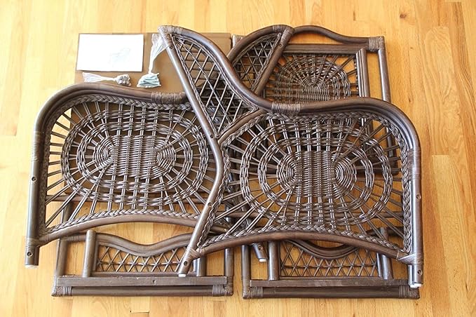 Malibu Lounge Loveseat Sofa Natural Rattan Wicker Handmade Design - Image 6