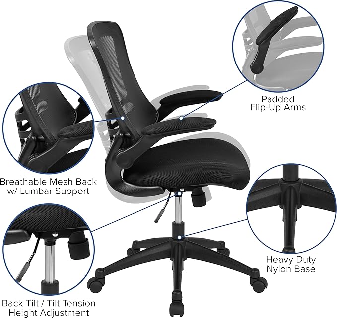 Flash Furniture Kelista Mid-Back Swivel Office Chair - Image 13
