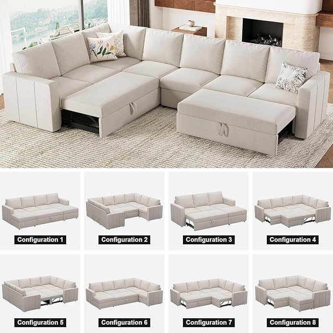 Belffin Modular Sectional Sleeper Sofa - Image 6
