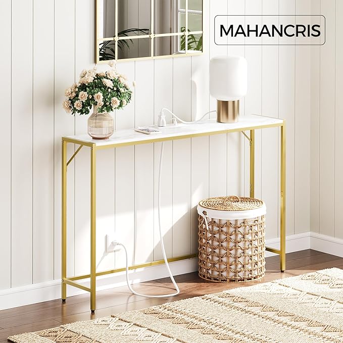 MAHANCRIS Console Table, Narrow Sofa Table, 43.3” Entrance Table - Image 2