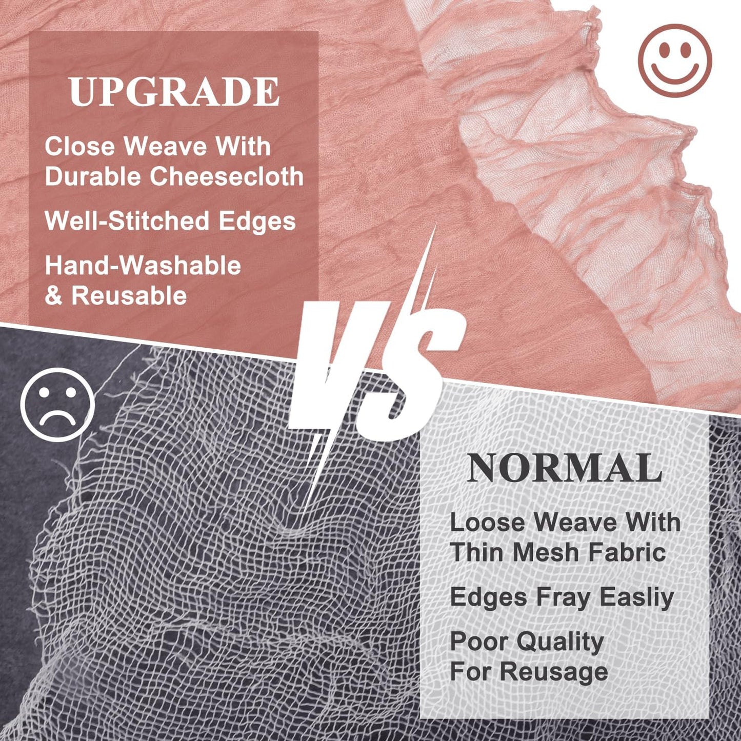 Asee'm 12pcs Cheesecloth Table Runner 120 Inches Dark Rose Boho Gauze Cheese Cloth Runner 10FT Rustic Sheer Table Runners for Summer Wedding Baby Shower Holiday Party Decoration