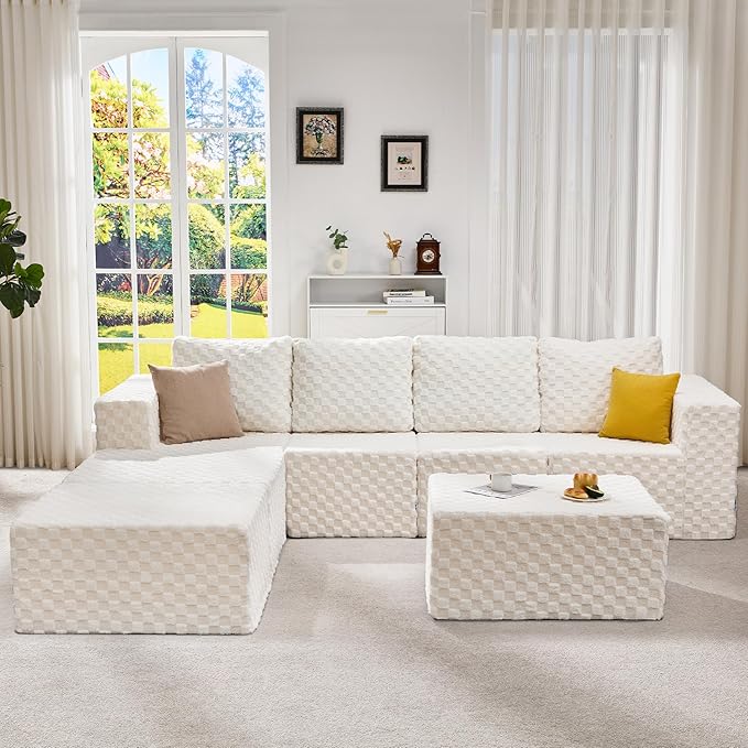 Hobestluk Modular Sectional Sofa Memory Foam Couch Sofa Bed Loveseat - Image 8