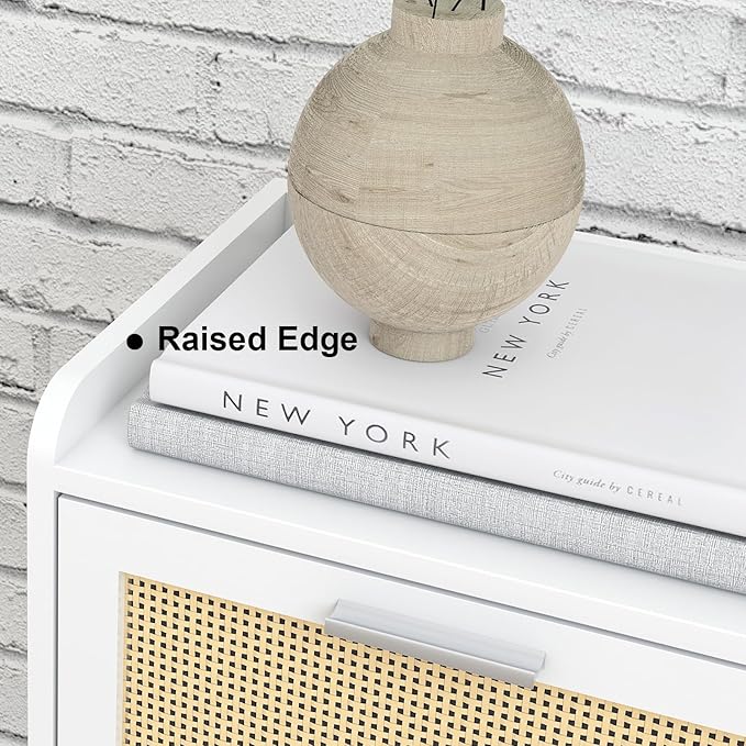 LAATOOREE Nightstand Set of 2, Small White Bedside Table, End Table - Image 6
