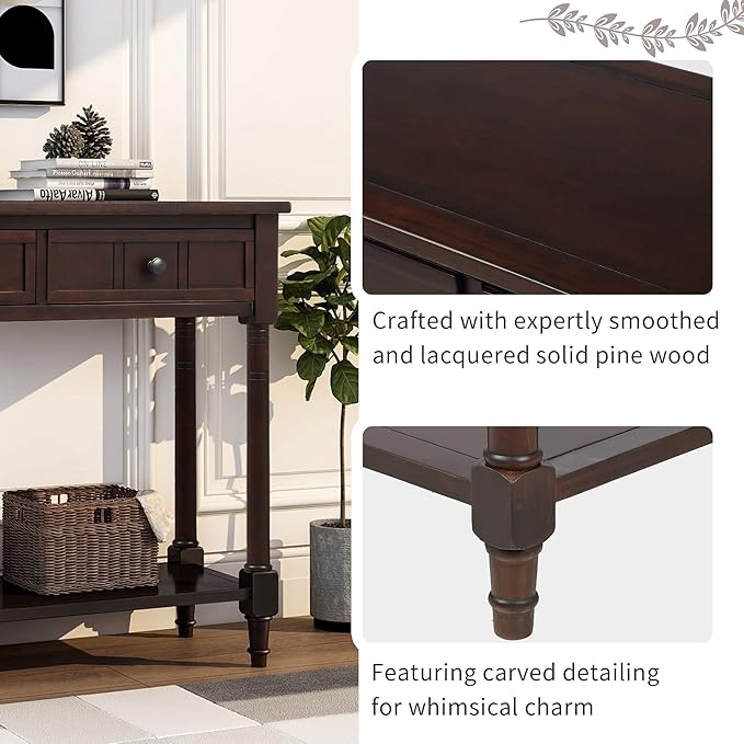 Harper & Bright Designs TREXM Daisy Series Console Table Traditional Design - Image 6