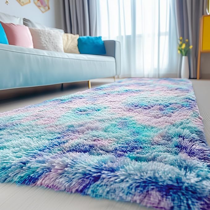 PAGISOFE Adorable Furry Rainbow Rugs - Image 3