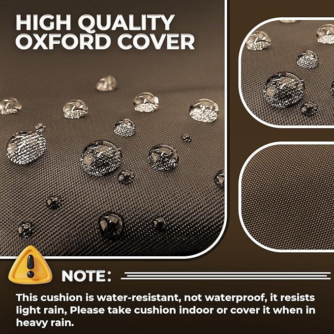 Waterproof Outdoor Chaise Lounge Chair Cushion 74.4 x 22 x 4.7 Inches Memory - Image 7