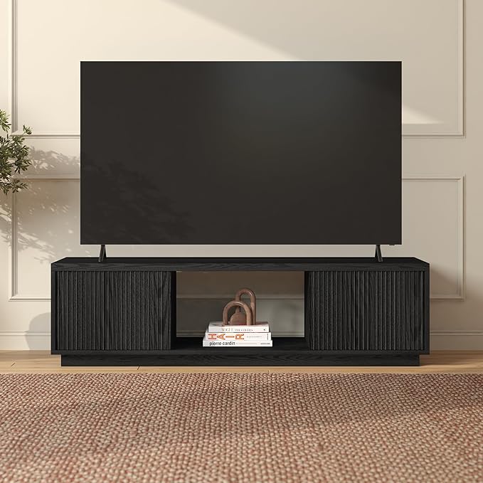 Henn&Hart Fluted TV Stand for TVs up to 65" - Image 2