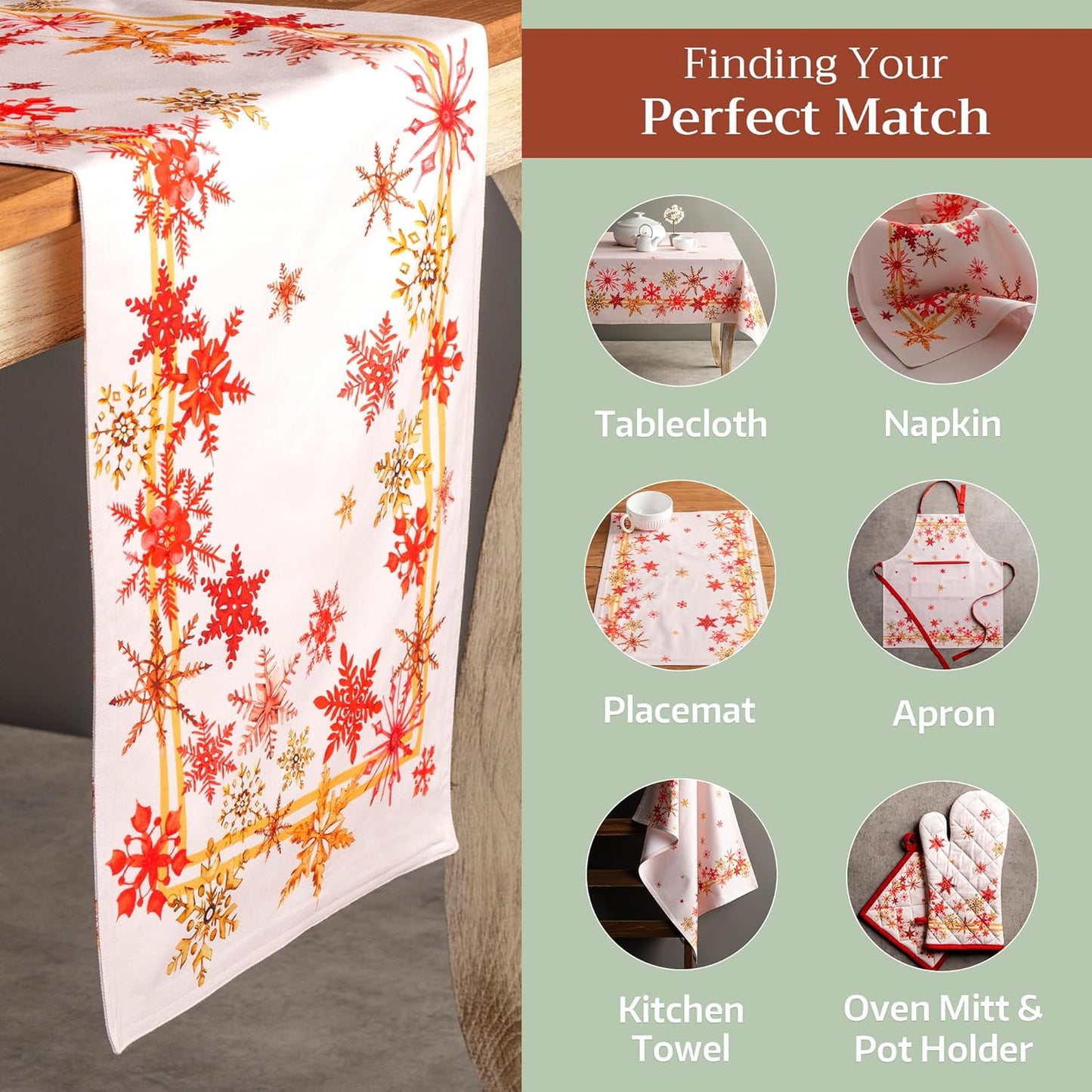 Maison d' Hermine Table Runner 100% Cotton Double Layer Table Runners 108 inches Long Decorative for Home Kitchen Dining Party Baby Shower Wedding Bridal Shower (Crystal Star, 14.50" x 108")