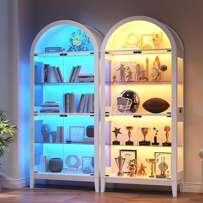 Gurexl 5-Tier Arched Display Cabinet - - Image 3