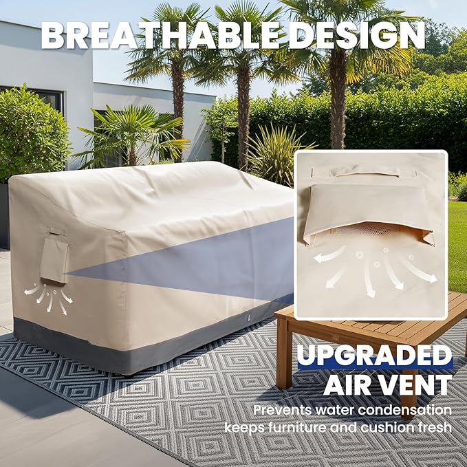 Extra Heavy Duty Outdoor Couch Cover Waterproof, Extra Large 3-Seater Patio - Image 6
