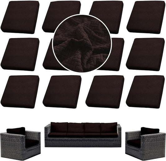 Outdoor Cushion Covers Set, Replacement by SUKAIKEQA