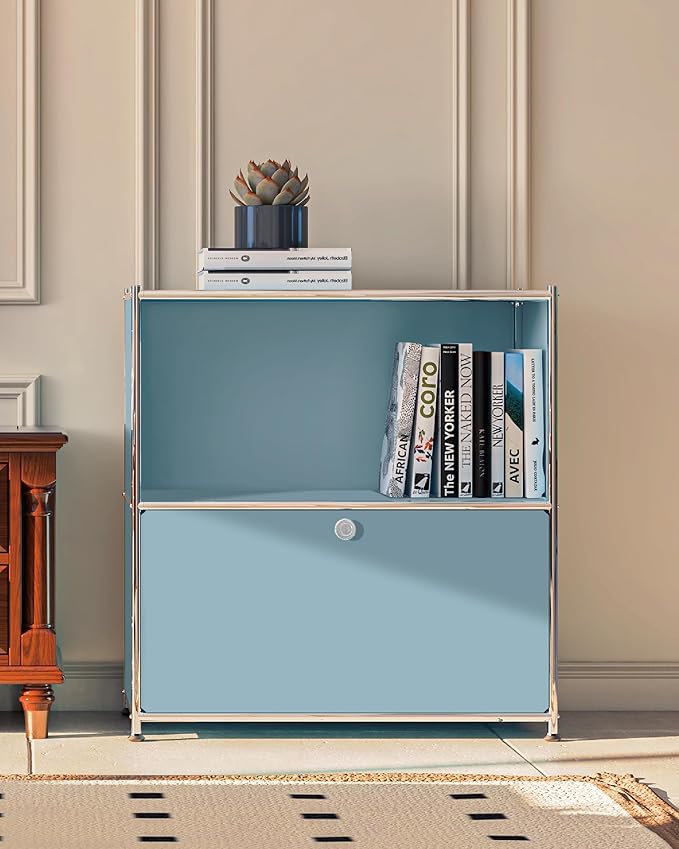 32.5-Inch Flip-Top Side Table & Buffet Cabinet - Image 8