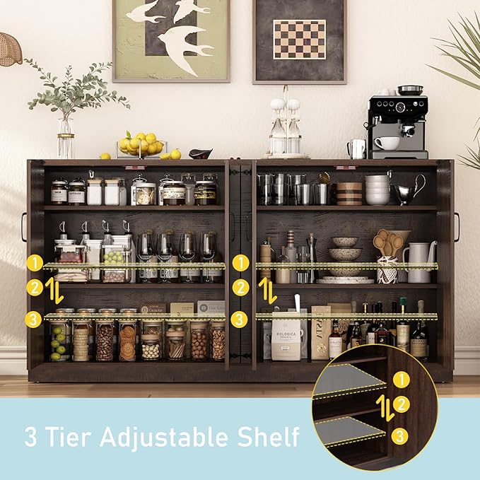 Sideboard Buffet Cabinet with Storage - Image 3
