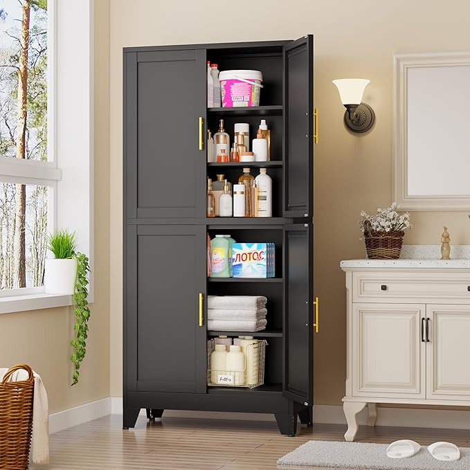 GAIOUS 75.2" Tall Metal Pantry Cabinet, Storage Cabinets - Image 7