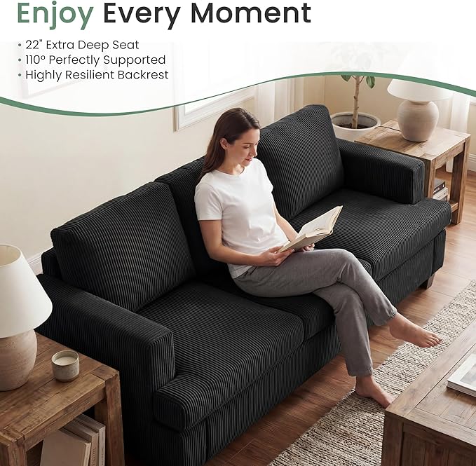 YOUDENOVA 2 Piece Set Comfy Sofa Couch, Loveseat Sofa * 2 - Image 3