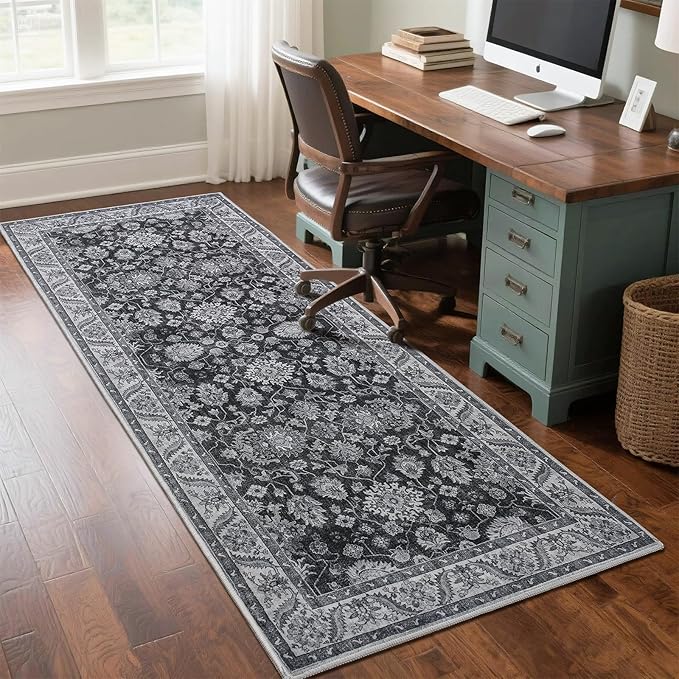 Washable Runner Rug, 2x6Ft Floral Runners - Image 5