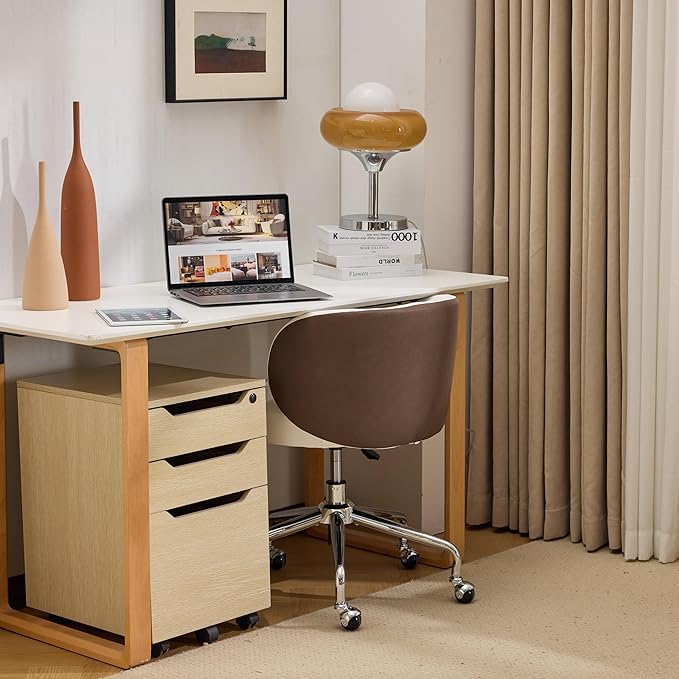 VINGLI Cute Small Swivel Desk Chair Comfy - Image 6