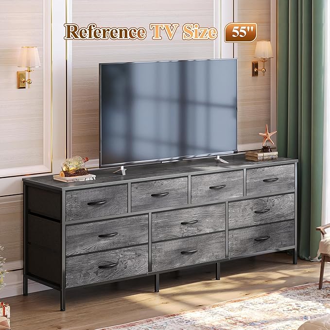 Huuger 63 Inch Dresser for Bedroom, Long Dresser - Image 4