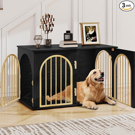 Hzuaneri 39.4" Wooden Dog Crate Furniture, Indoor Dog Kennel Dogs Cage by Hzuaneri