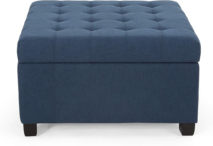 Christopher Knight Home Hedda Tufted Fabric Storage Ottoman - Image 5