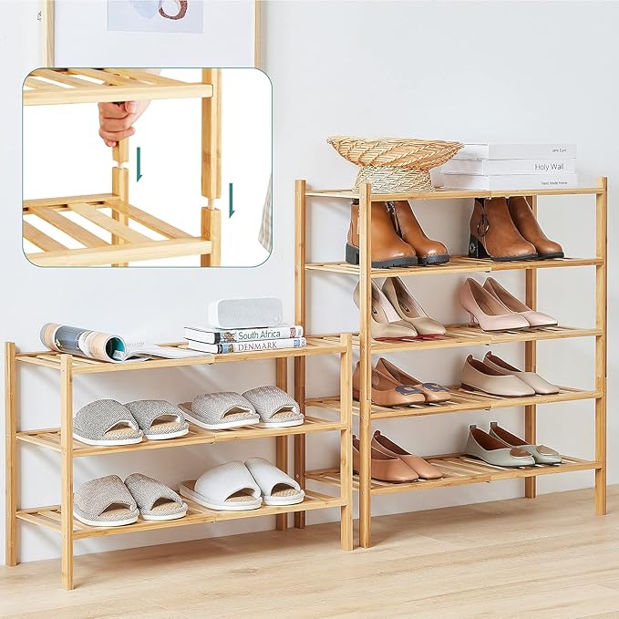 viewcare 6-Tier Bamboo Shoe Rack - Image 6