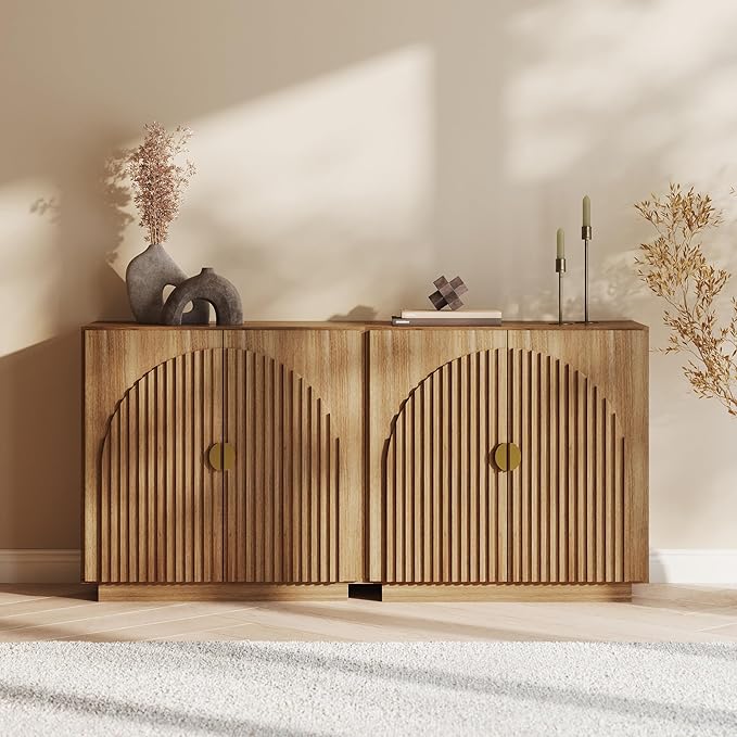 BELLEZE Modular Fluted Sideboard Buffet Cabinet - Image 7