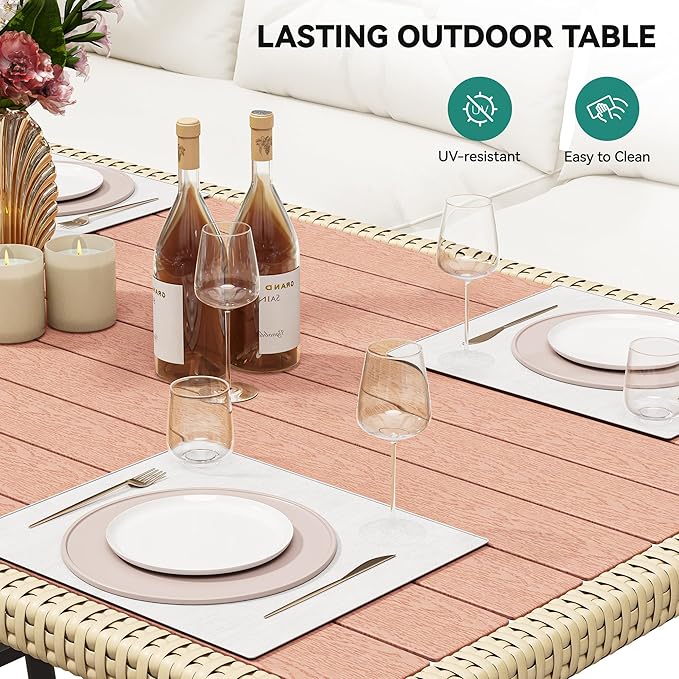 YITAHOME Patio Wicker L-Shaped Furniture Set, All-Weather Rattan Outdoor - Image 3
