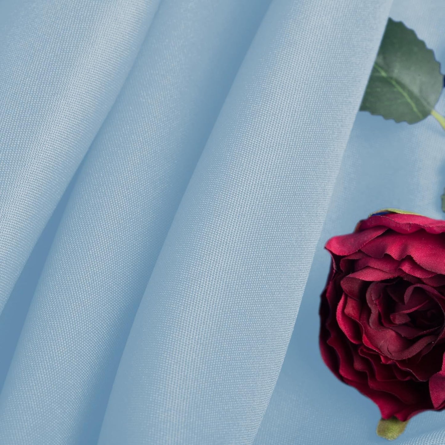 Ascoza 2pack 60x102 Inch Blue Mist Rectangular Tablecloth 6 Feet Table Cloth in Polyester Fabric for Wedding/Banquet/Restaurant/Parties