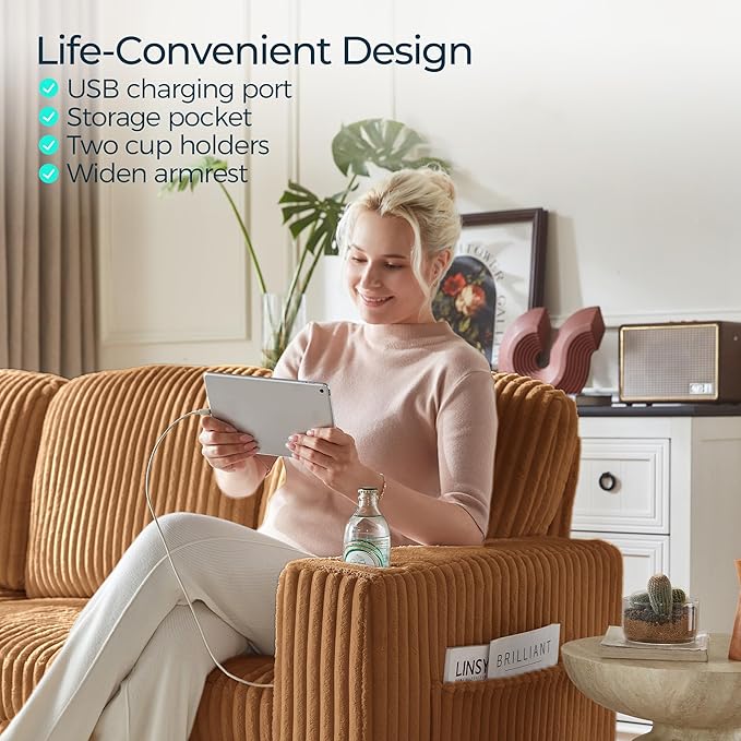 LINSY HOME Sectional Sleeper Sofa - Image 4