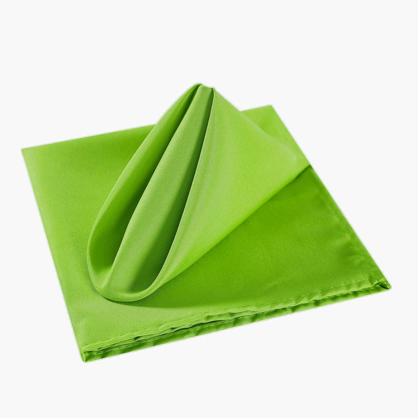 Cloth Napkins 17x17 inch Washable Polyester Dinner Napkins Soft Table Napkins for Wedding Party Dining Banquet(Apple Green,100PCS)