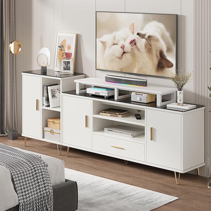 YAOHUOO 45" Large TV Riser for 32-60 inch TV, TV Riser Stand Shelf - Image 2
