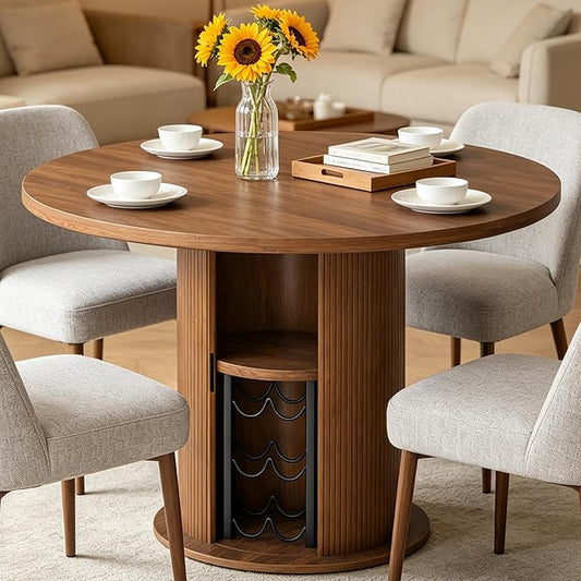Wildhome Round Dining Table for 2-4, 31 Inch Dining Room Kitchen Table by WildhomeYourHomeFurnishingSolution
