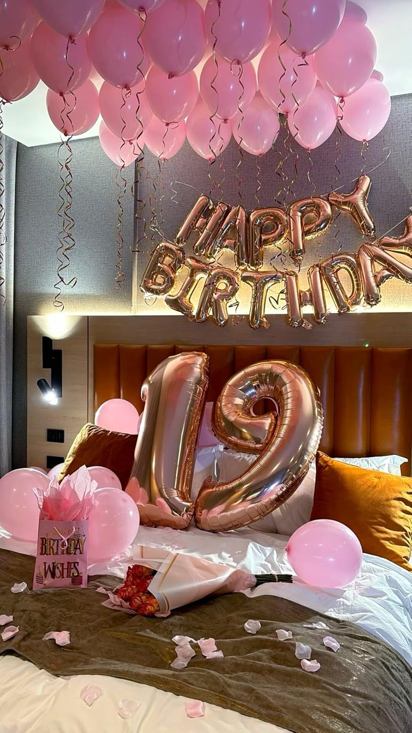 40 Inch Big Rose Gold 9 Balloon Number, Jumbo Giant Happy 9th 19 29 39 49 99 Birthday Party Decorations, Rose Gold Large Nine Mylar Foil Anniversary Birthday Party Engagement Decorations