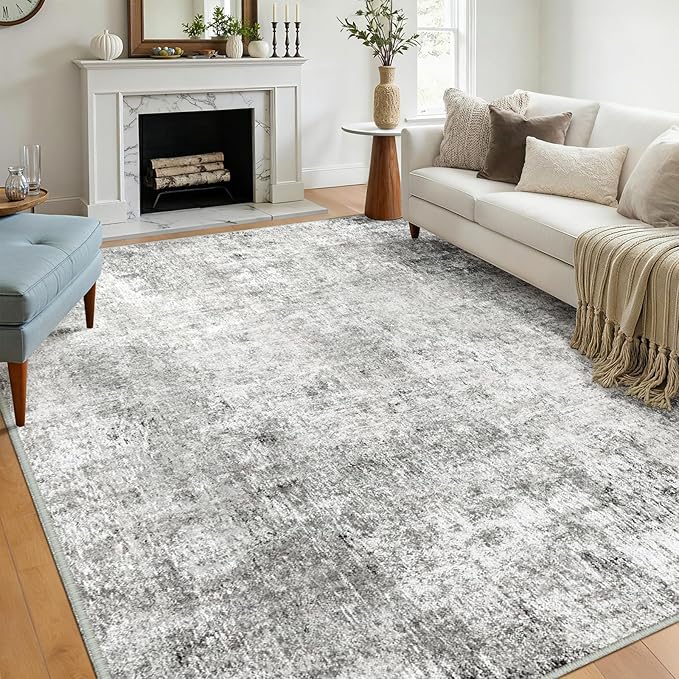 RELEANY Washable Area Rugs 7'x9' Non-Slip Modern Abstract Soft - Image 8